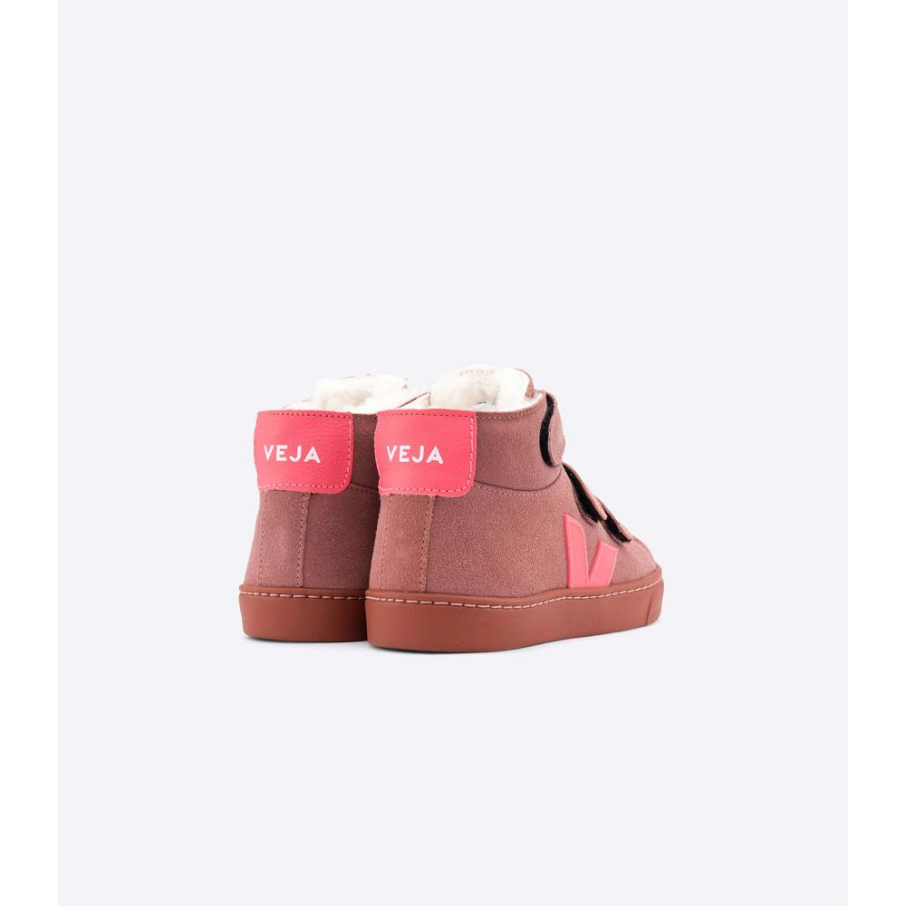 Veja ESPLAR MID FURED SUEDE Hoog Kinderen Rood | BE 699HAP